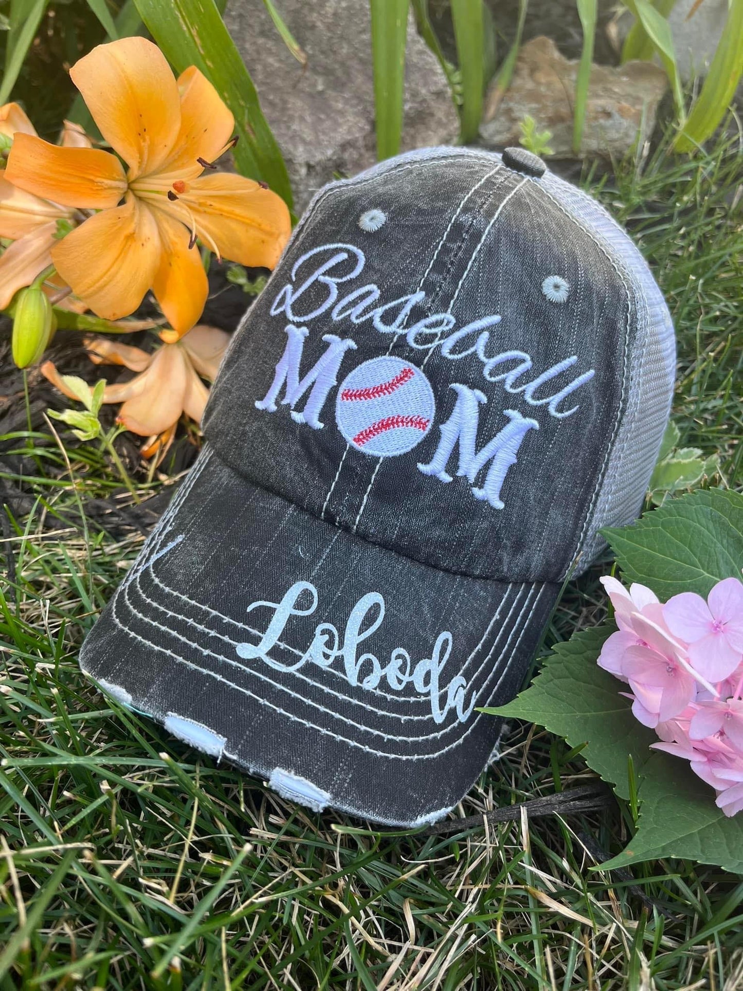 Hats Sports Boat Barn Racing Camping Lake Personalized Football mom hat Embroidered distressed womens trucker cap SHIPS in 2-3 days