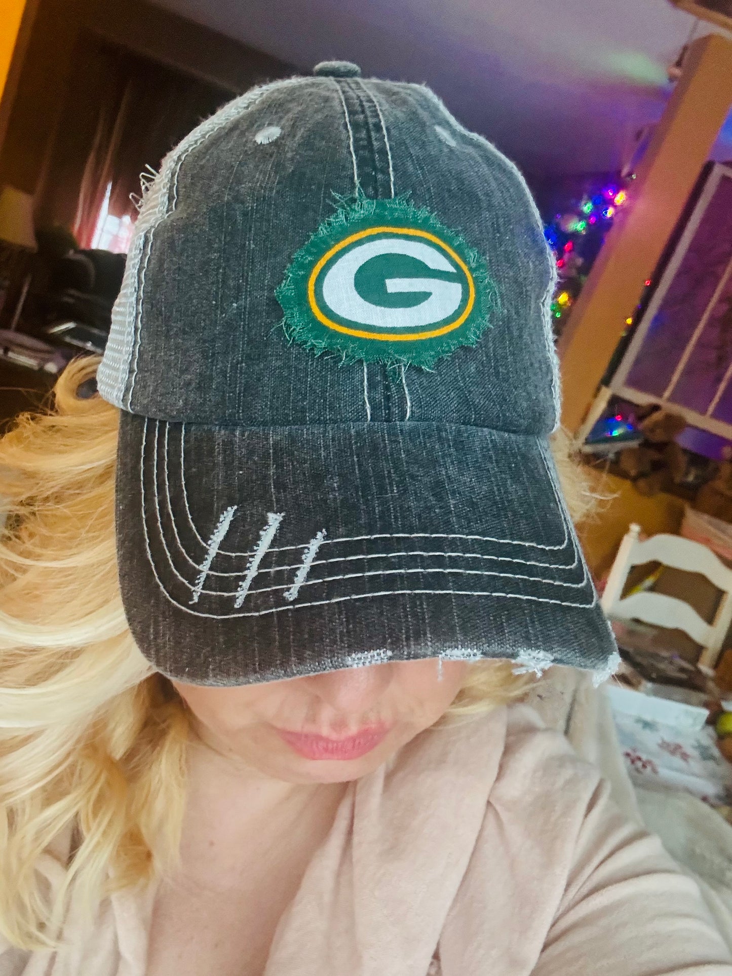 Minnesota Vikings hat Leopard bling football womens adjustable high pony elastic trucker cap Purple Gold SKOL Super Bowl Mn Wild hockey Green Bay Packers Gnomes