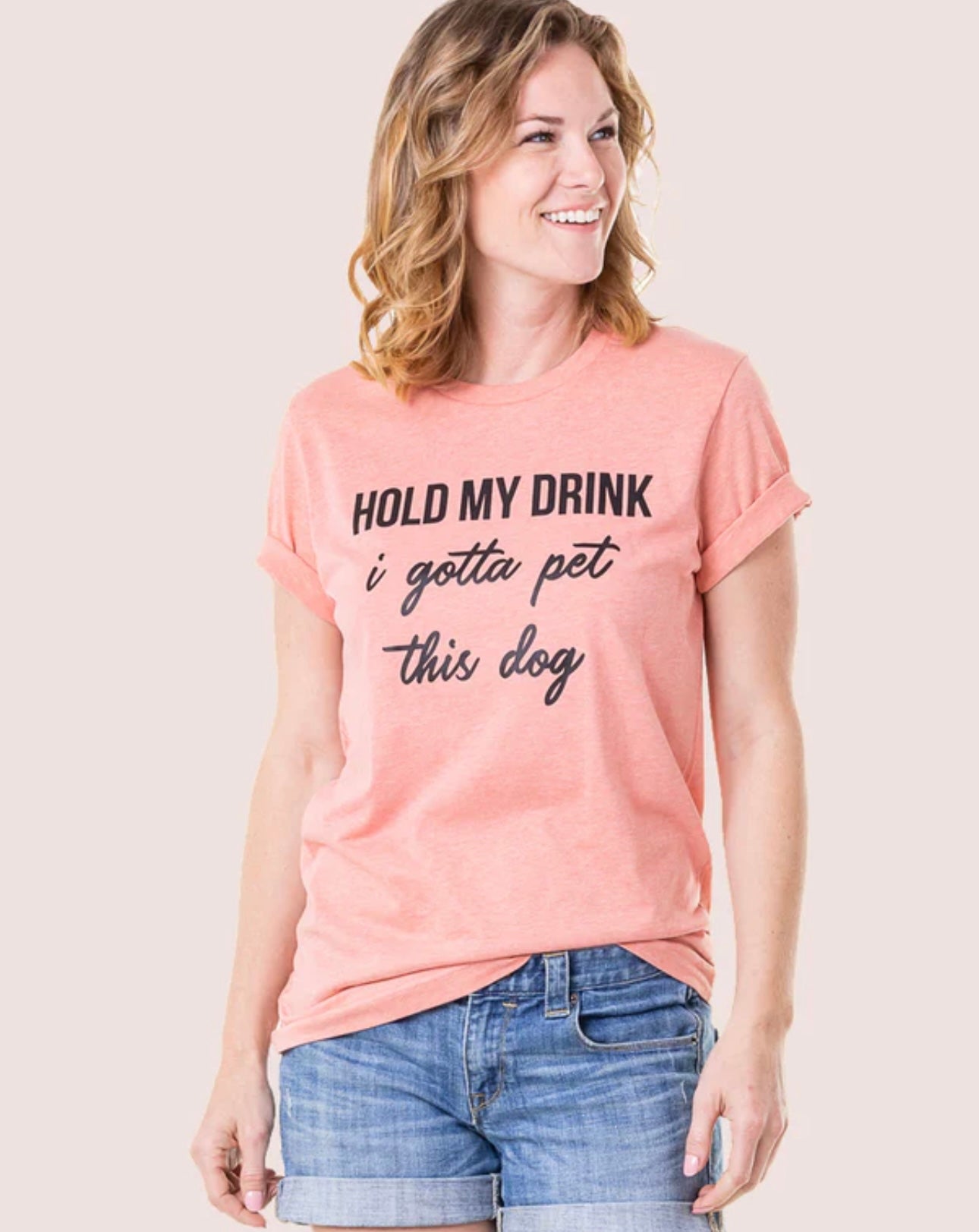 Hold my drink I gotta pet this dog Tees Dog tshirts 3 colors S - 2XL