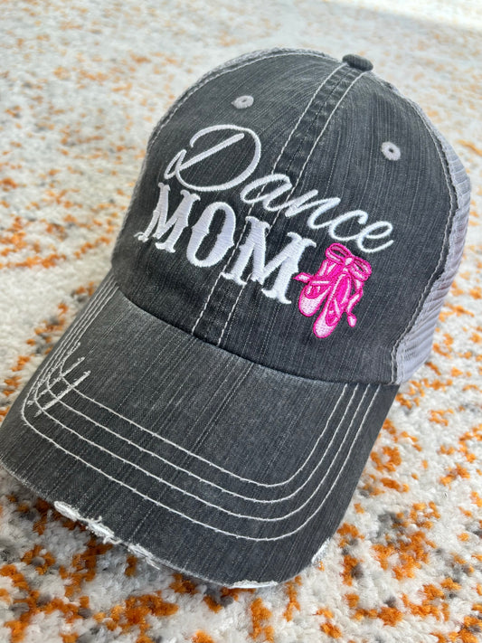 Dance hats and jewelry | Dance mom | Personalize | Embroidered distressed trucker caps - Stacy's Pink Martini Boutique