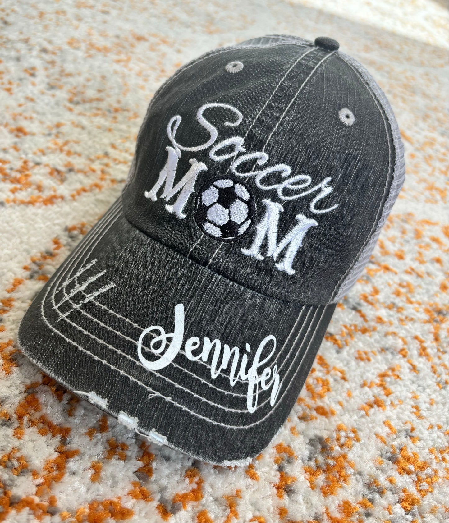 Dance hats and jewelry | Dance mom | Personalize | Embroidered distressed trucker caps - Stacy's Pink Martini Boutique