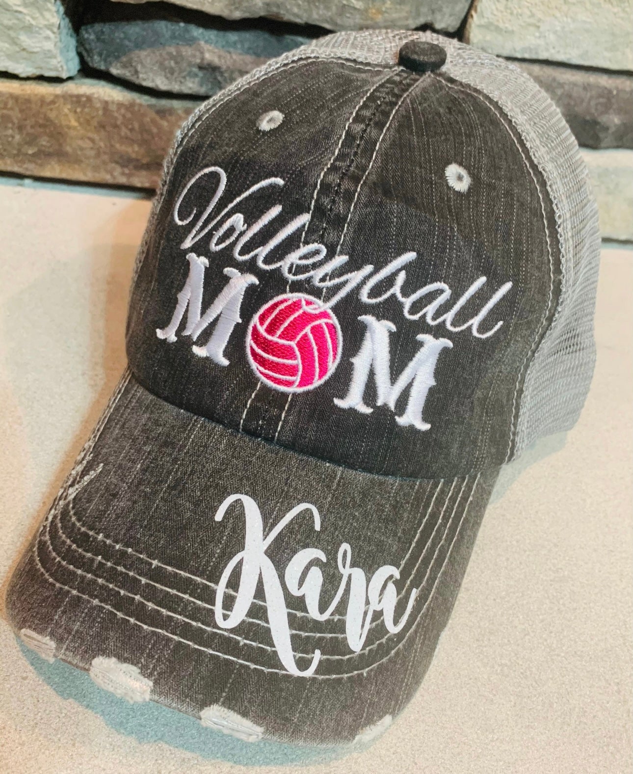 Dance hats and jewelry | Dance mom | Personalize | Embroidered distressed trucker caps - Stacy's Pink Martini Boutique