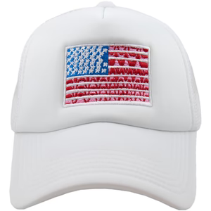 Flag hats Red white and blue 4th of July Independence Day SnapBack foam trucker America