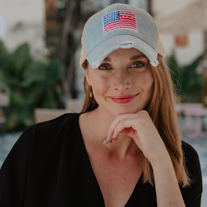 Flag hats Red white and blue 4th of July Independence Day SnapBack foam trucker America