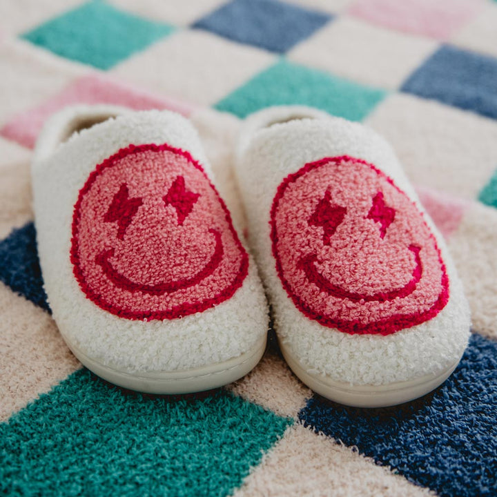 Softball smiley face slippers Unisex happy smile footwear Sports Softball moms Players Team Coach Tournament Girls Baseball Bows Checkered Pink lightning Leopard Mama Santa Reindeer Gingerbread Cowboy boots Cowboy hat