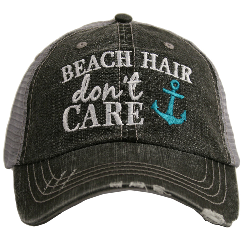 Hola beaches hats! | Womens embroidered trucker cap | Personalize | Beach hats | Cute palm trees, sunshine, waves and seashell | Girls weekend accessories. - Stacy's Pink Martini Boutique