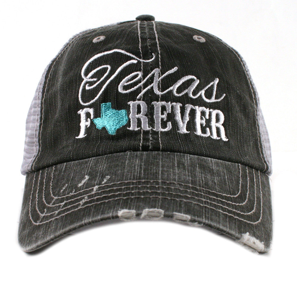 Texas southern hats Embroidered distressed trucker caps - Stacy's Pink Martini Boutique