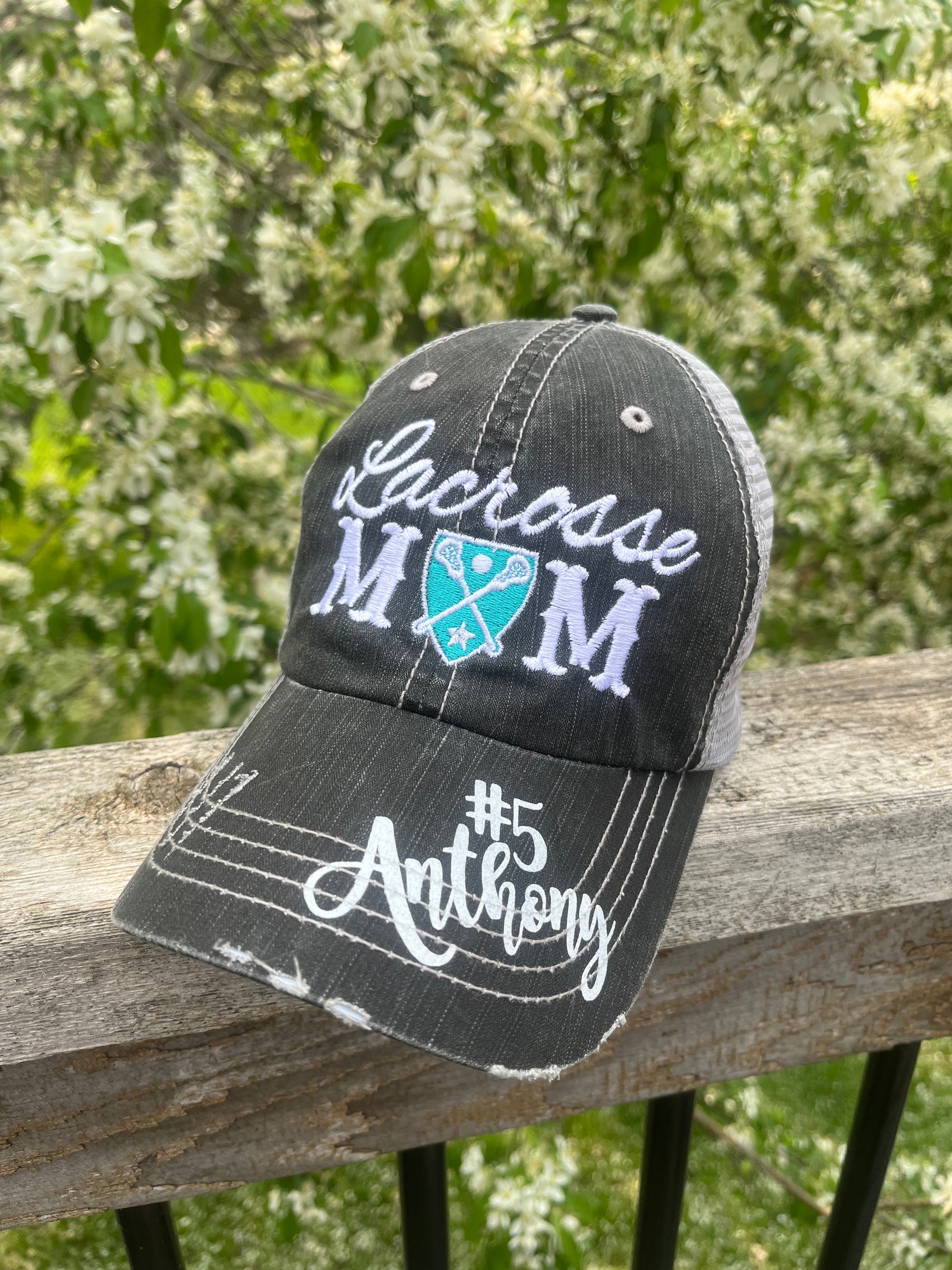 Personalized Lacrosse hats Lacrosse mom Lacrosse hair dont care Embroidered womens trucker caps LAX - Stacy's Pink Martini Boutique
