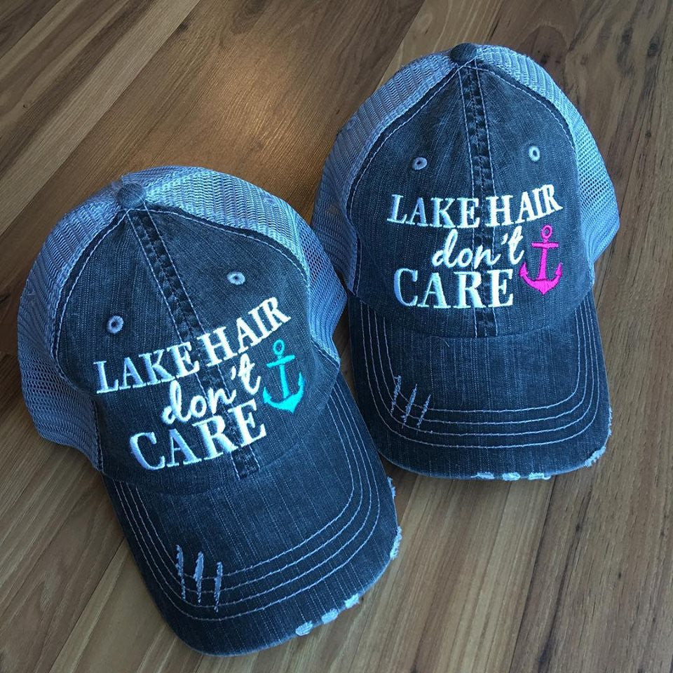 Hats { Lake hair don't care } { Happy Camper } { River hair don't care } { Beach hair don't care } { Tailgate hair don't care } - Stacy's Pink Martini Boutique