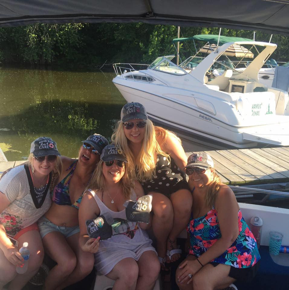 Hats OR Tanks { RIVER hair don't care } Hats with pink or blue anchor. Tanks in coral, black, blue and teal. Clearance! 4 river pink anchor! $12.1 teal floatie. $12. - Stacy's Pink Martini Boutique