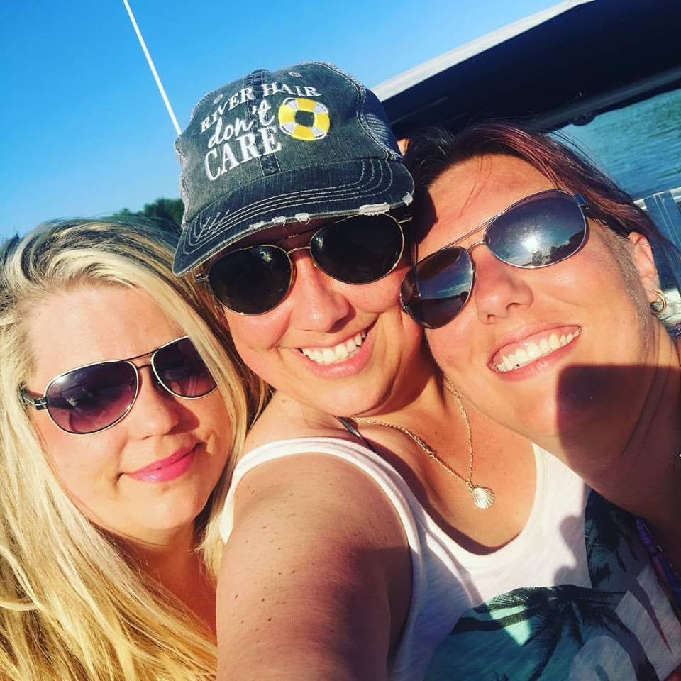Hats OR Tanks { RIVER hair don't care } Hats with pink or blue anchor. Tanks in coral, black, blue and teal. Clearance! 4 river pink anchor! $12.1 teal floatie. $12. - Stacy's Pink Martini Boutique