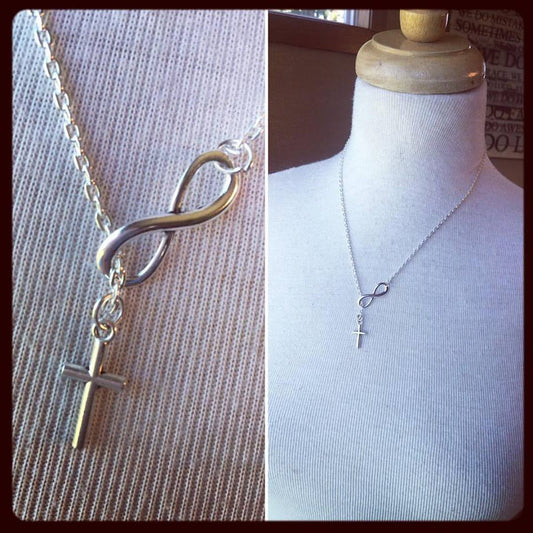 Necklace { Cross. Infinity } $5. - Stacy's Pink Martini Boutique