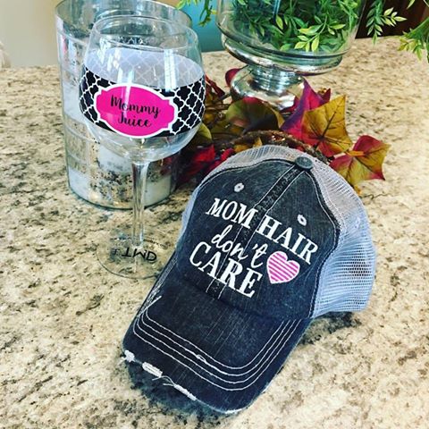 Sports mom hats Embroidered womens trucker caps - Stacy's Pink Martini Boutique