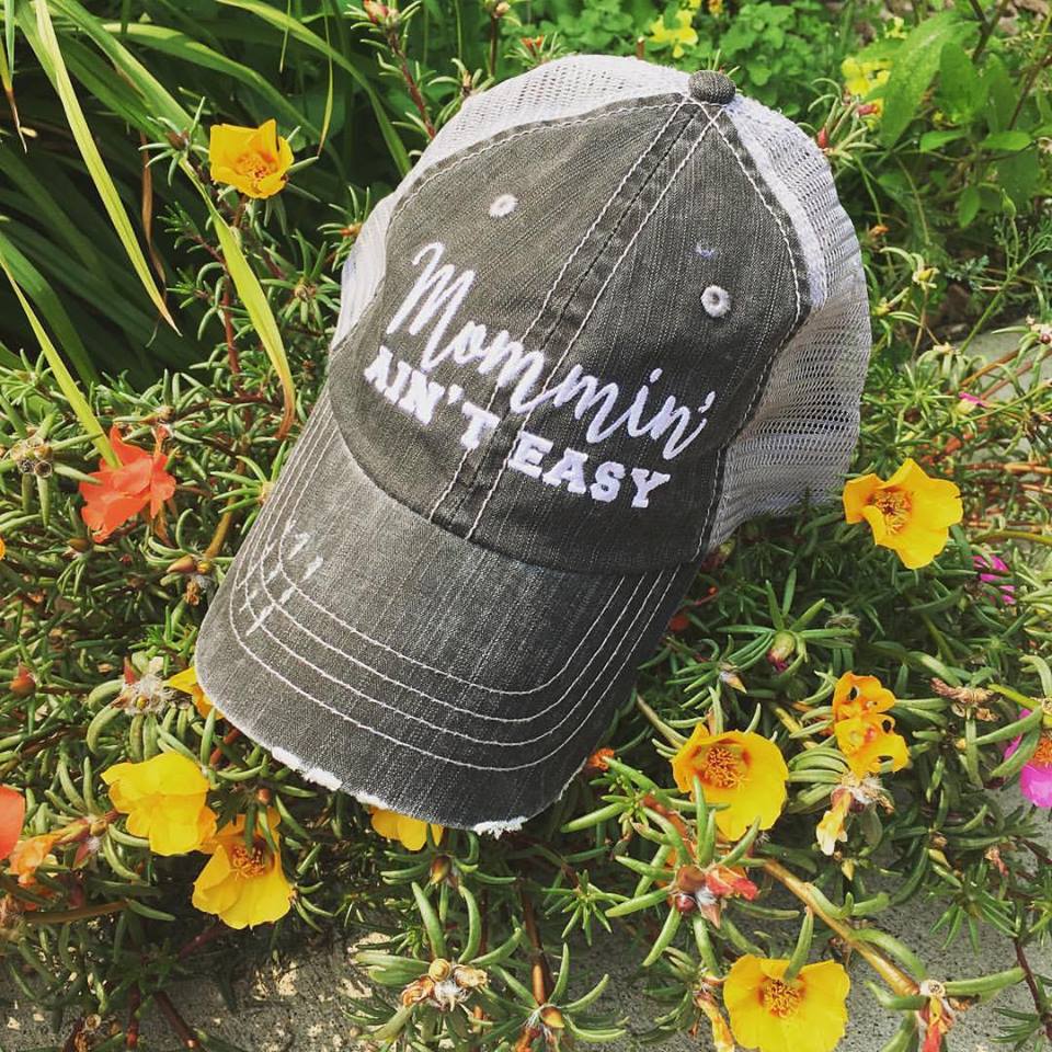 Sports mom hats Embroidered womens trucker caps - Stacy's Pink Martini Boutique