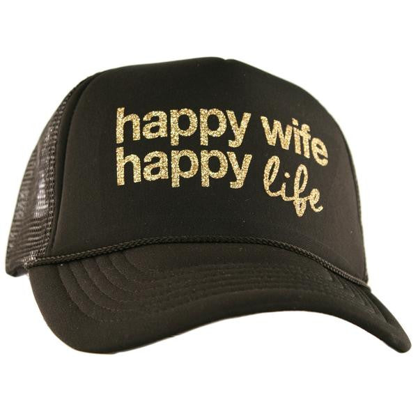 Wife, wifey & bride | Hats OR tanks { Happy wife happy life } Assorted colors/styles. - Stacy's Pink Martini Boutique