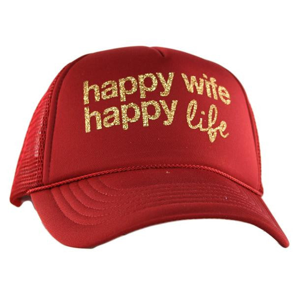 Wife, wifey & bride | Hats OR tanks { Happy wife happy life } Assorted colors/styles. - Stacy's Pink Martini Boutique