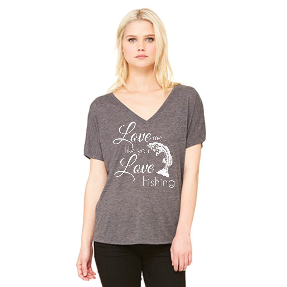 Tshirts, tank, long sleeve and hats {Love me like you love fishing} Camoflauge greens. Fish. - Stacy's Pink Martini Boutique