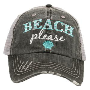 Hats and tanks { BEACH } Beach hair dont care, feelin beachy, beach please, hola beaches, beach bum, beachaholic. Embroidered trucker caps. - Stacy's Pink Martini Boutique