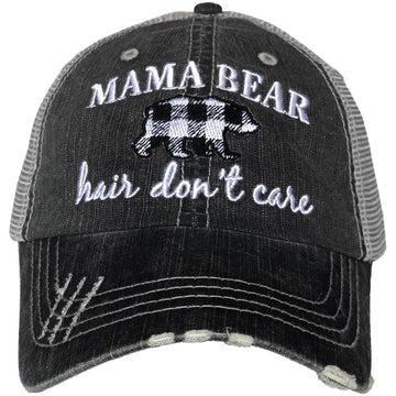 Mom Mama Mother hats Mama bear Mama bear hair dont care Mommin Aint Easy - Stacy's Pink Martini Boutique