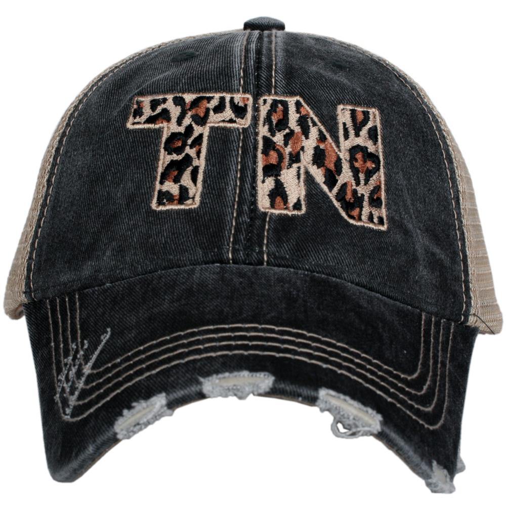 State hats LEOPARD Gray womens trucker cap - Stacy's Pink Martini Boutique