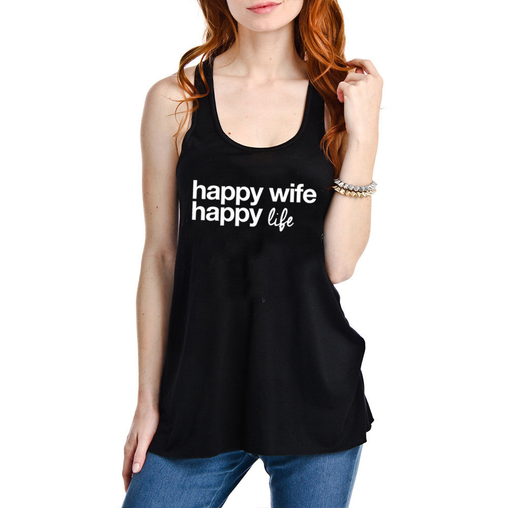Wife, wifey & bride | Hats OR tanks { Happy wife happy life } Assorted colors/styles. - Stacy's Pink Martini Boutique