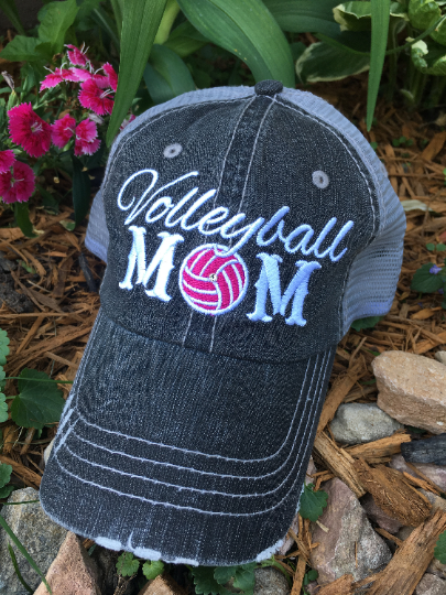 Sports mom hats Embroidered womens trucker caps - Stacy's Pink Martini Boutique