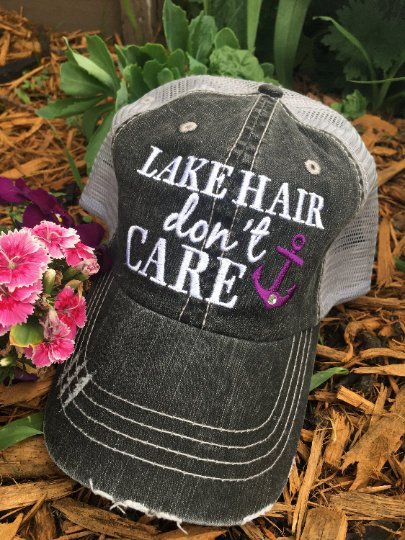 Hats { Lake hair don't care } { Happy Camper } { River hair don't care } { Beach hair don't care } { Tailgate hair don't care } - Stacy's Pink Martini Boutique