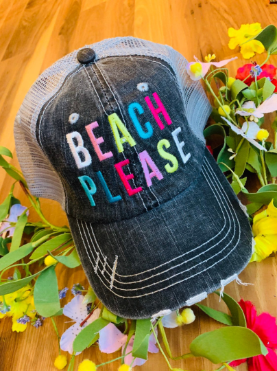 Hats { Lake hair don't care } { Happy Camper } { River hair don't care } { Beach hair don't care } { Tailgate hair don't care } - Stacy's Pink Martini Boutique