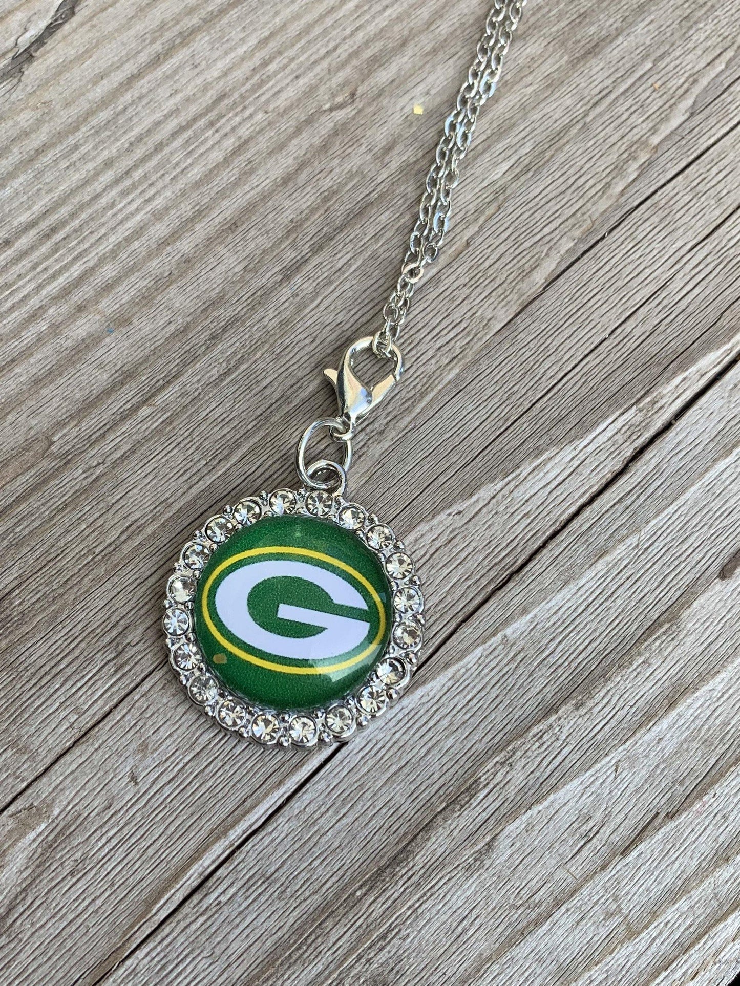 Green Bay Packers | Football jewelry | Necklaces | Earrings | Bracelets | Keychains - Stacy's Pink Martini Boutique