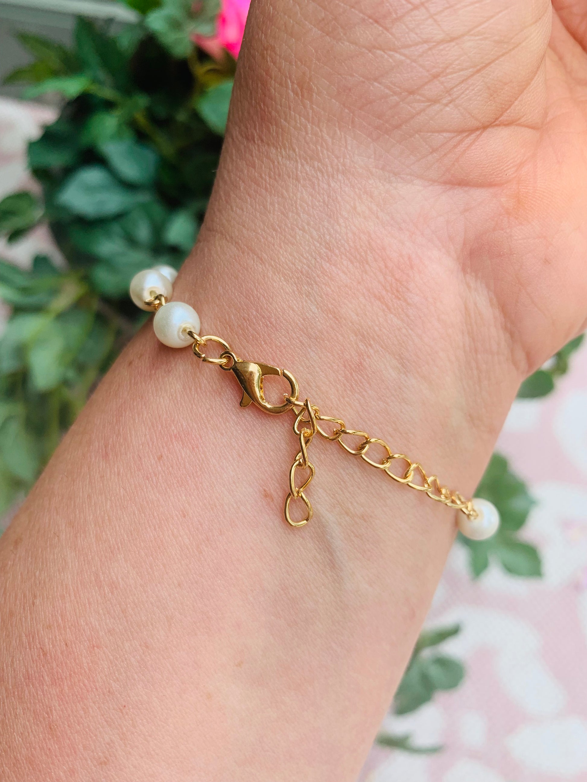 Cross bracelets Pearls, gold & rhinestones Womens fashion jewelry - Stacy's Pink Martini Boutique