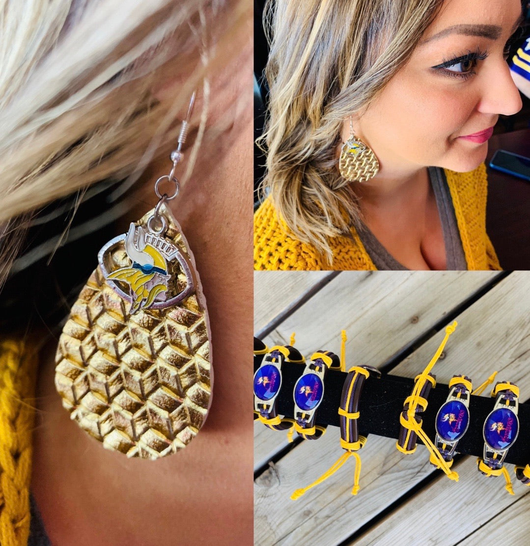 Earrings { Leather } Football. Buffalo plaid. Glitter. Basketball. Baseball. Volleyball. Paisley. Floral. Leopard. Rainbow. Giraffe. $5 jewelry! - Stacy's Pink Martini Boutique