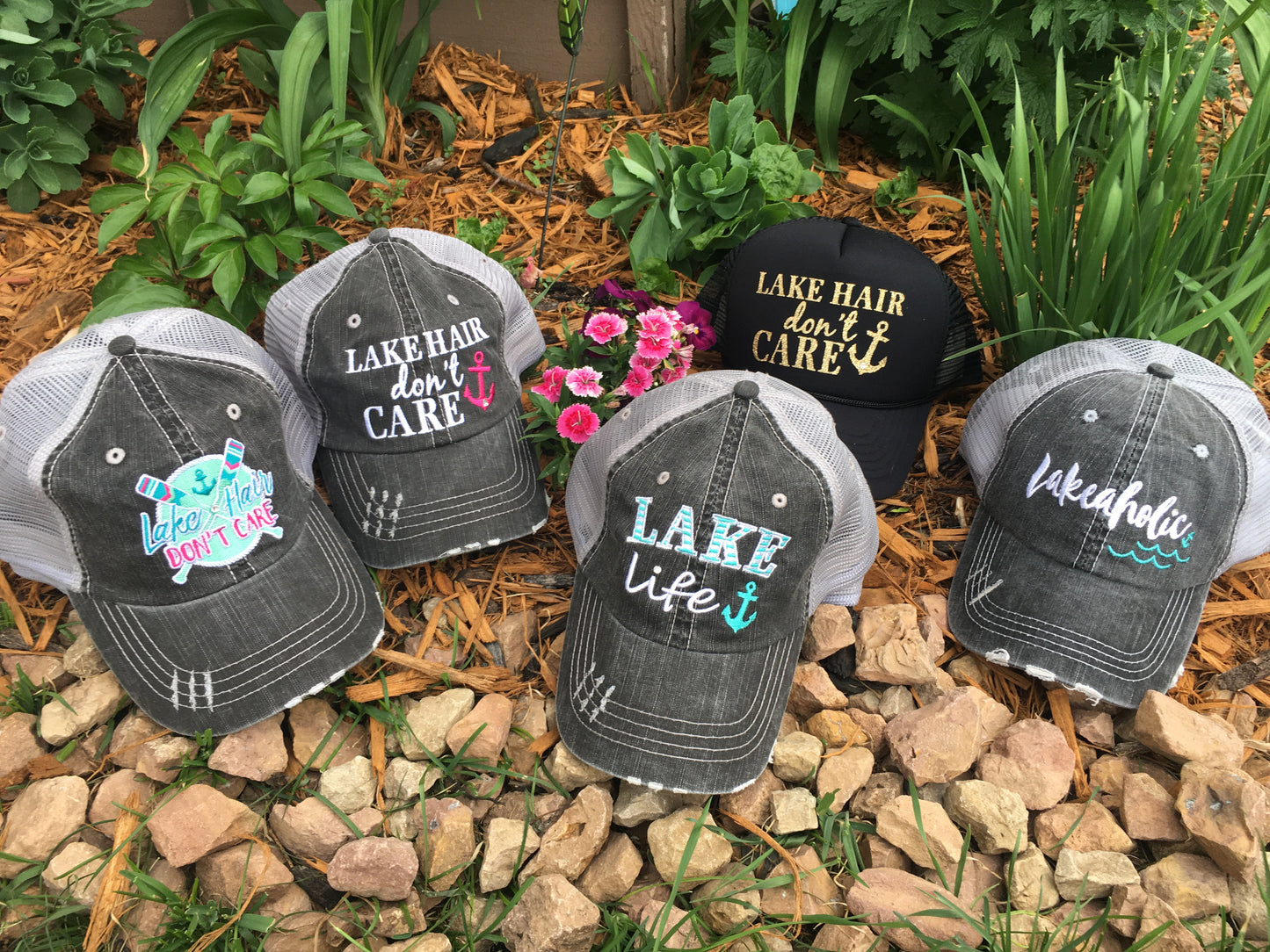 Hats OR Tanks { RIVER hair don't care } Hats with pink or blue anchor. Tanks in coral, black, blue and teal. Clearance! 4 river pink anchor! $12.1 teal floatie. $12. - Stacy's Pink Martini Boutique