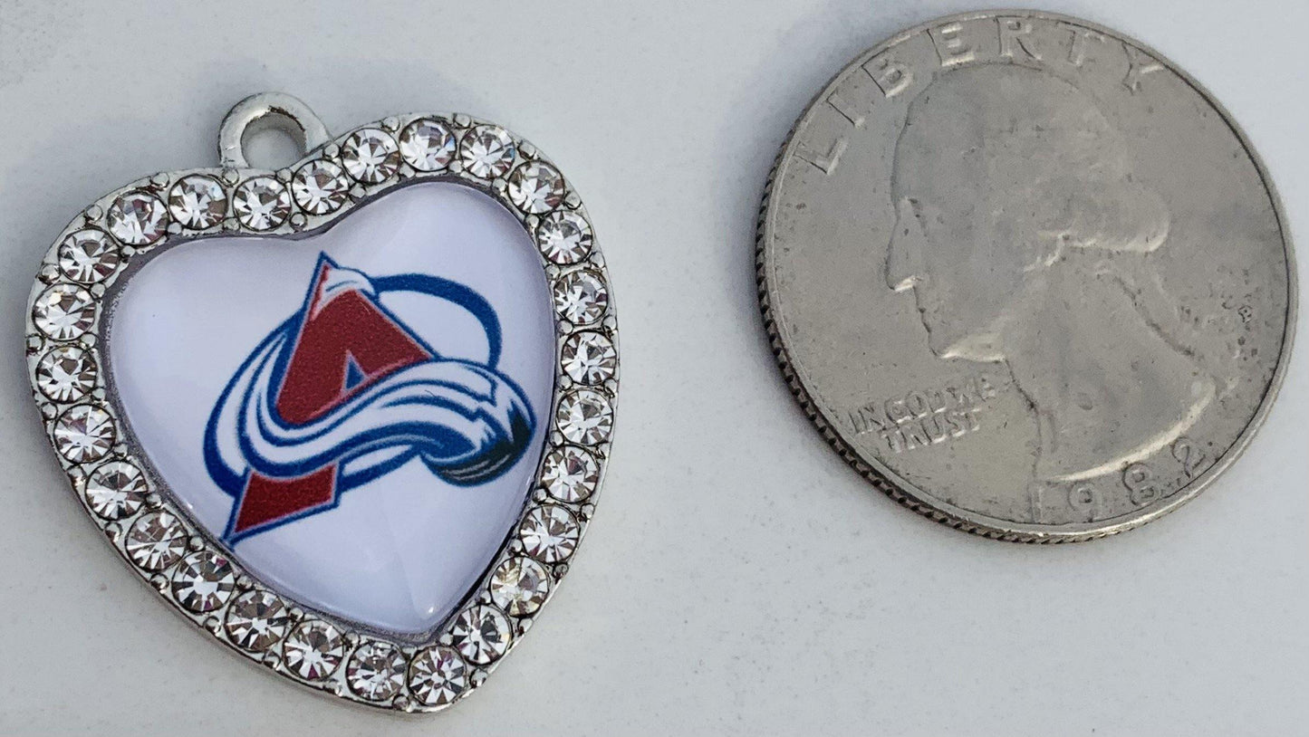 Bracelets and charms { Colorado Avalanche } Denver hockey findings - Stacy's Pink Martini Boutique