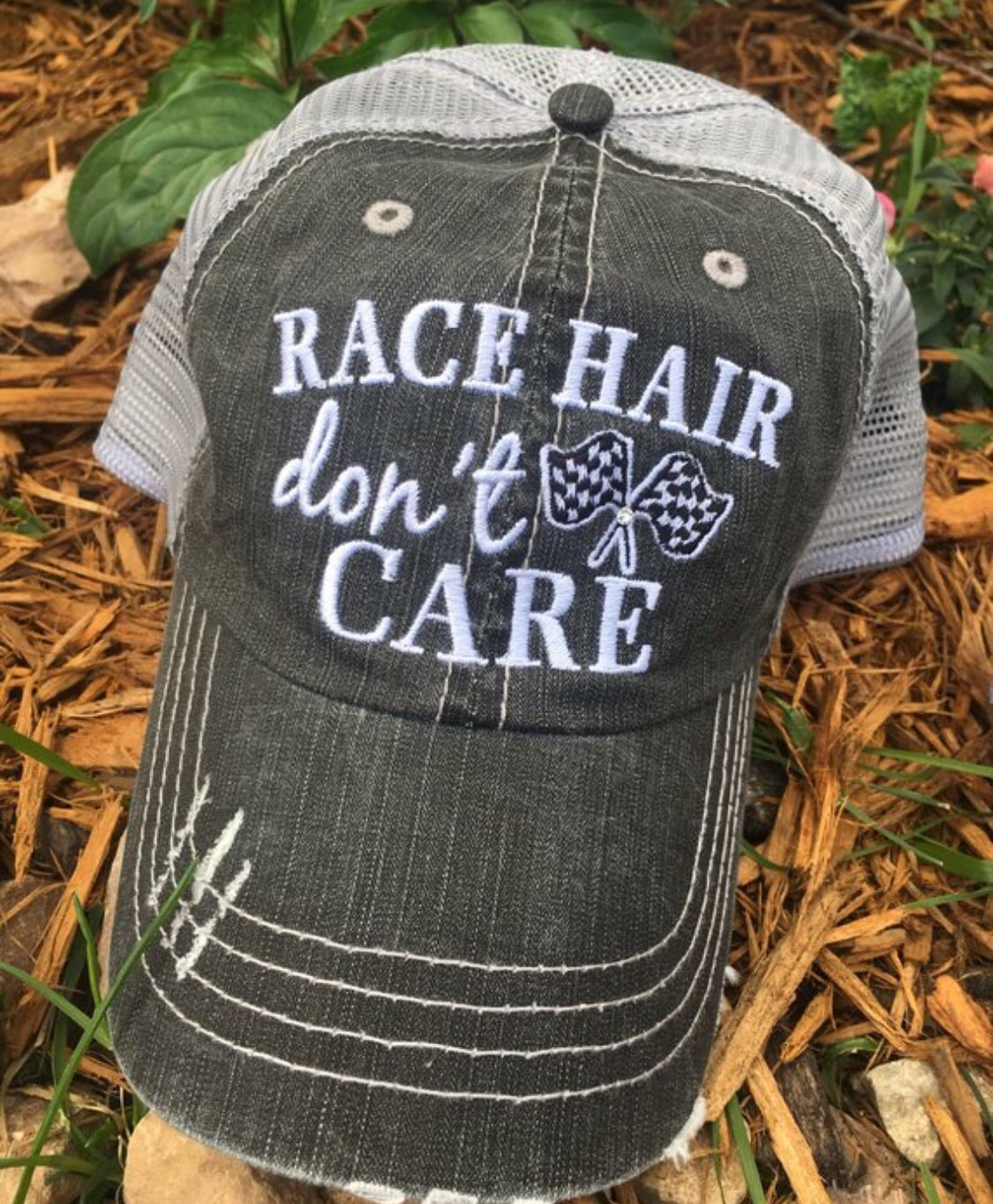 Personalized Racing hats Weekends are for racing Race hair dont care Raceday is the best day - Stacy's Pink Martini Boutique