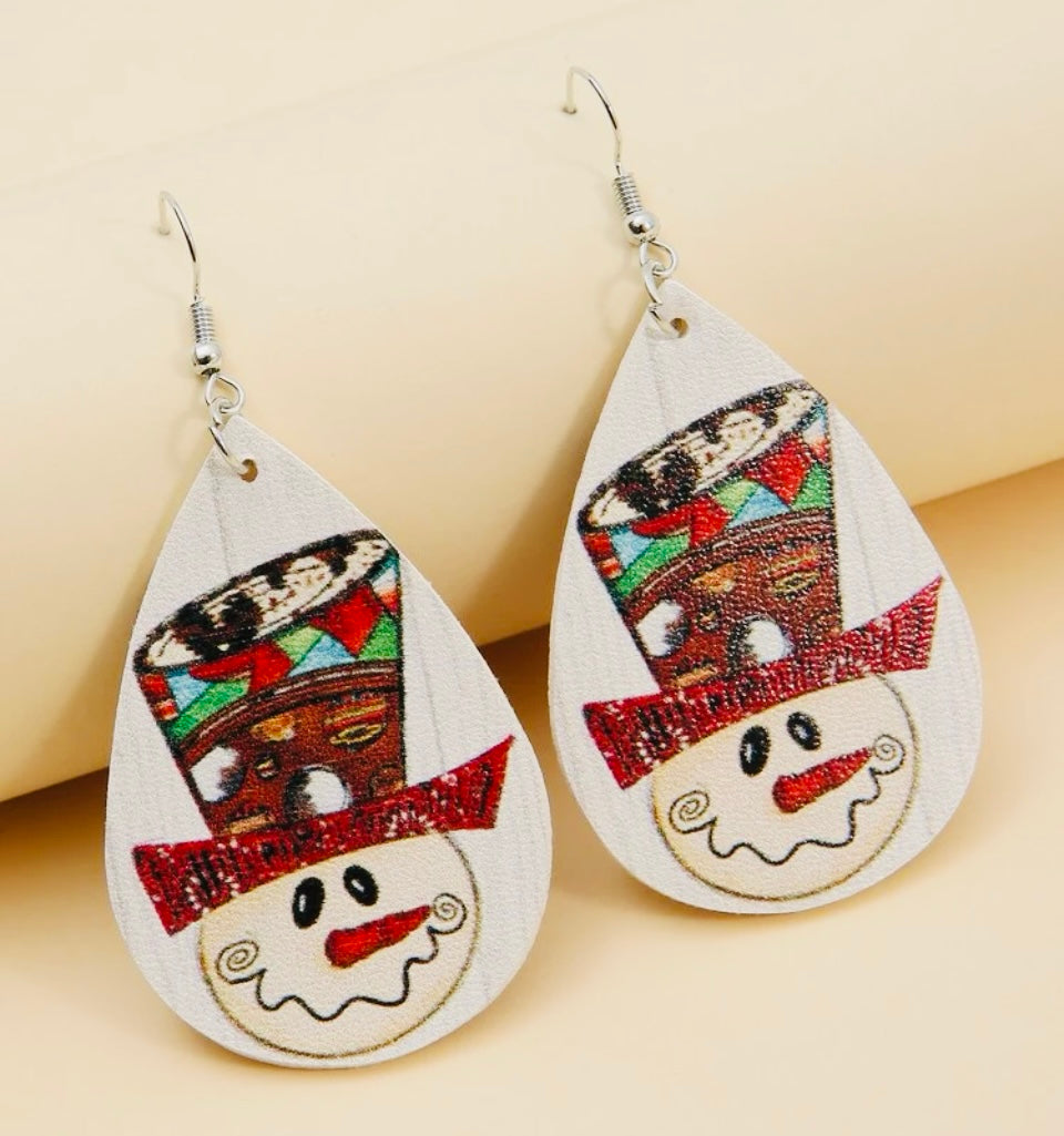 Snowman earrings