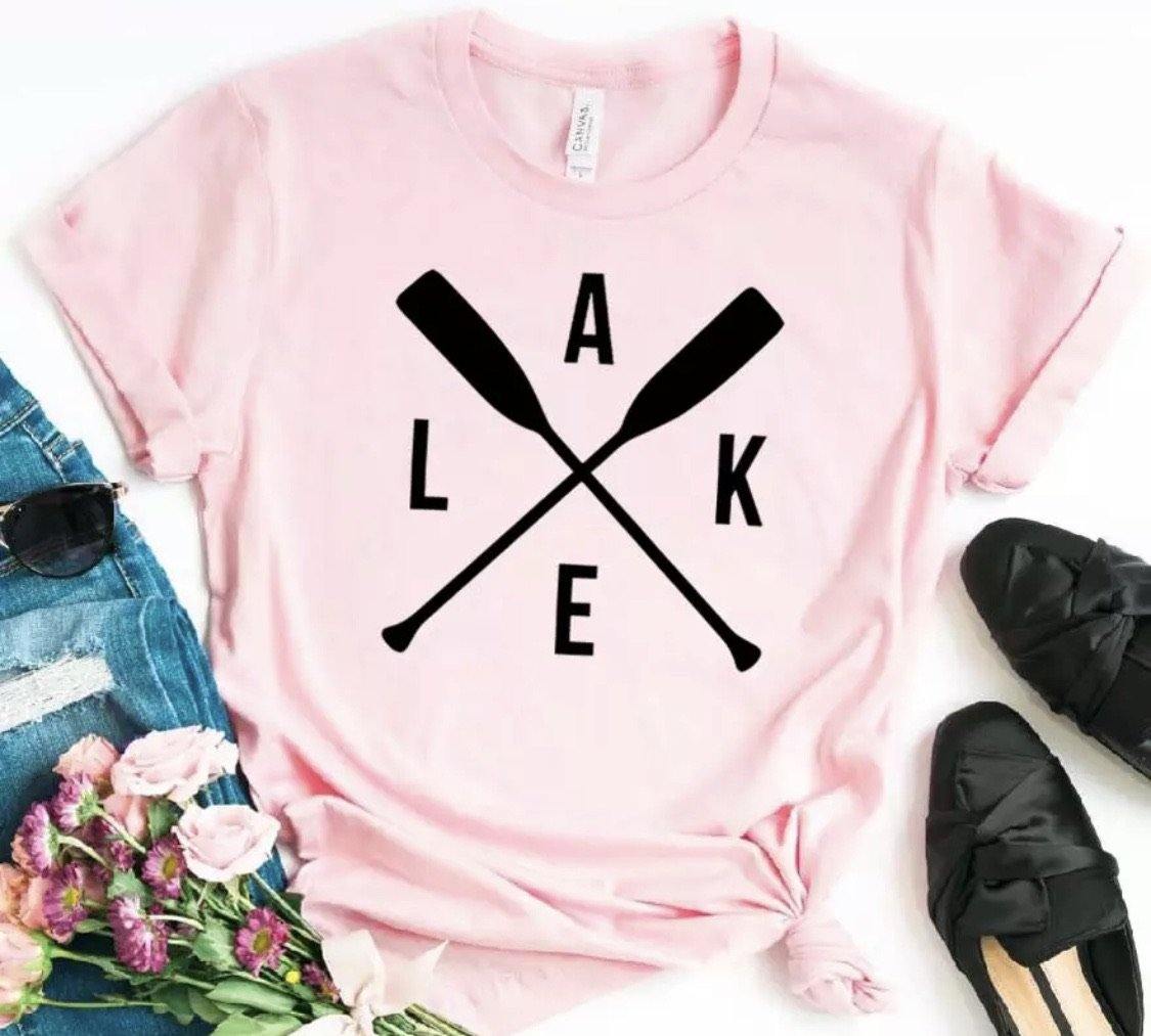 Lake T-shirts •• 6 colors •• Paddles •• S-3X - Stacy's Pink Martini Boutique