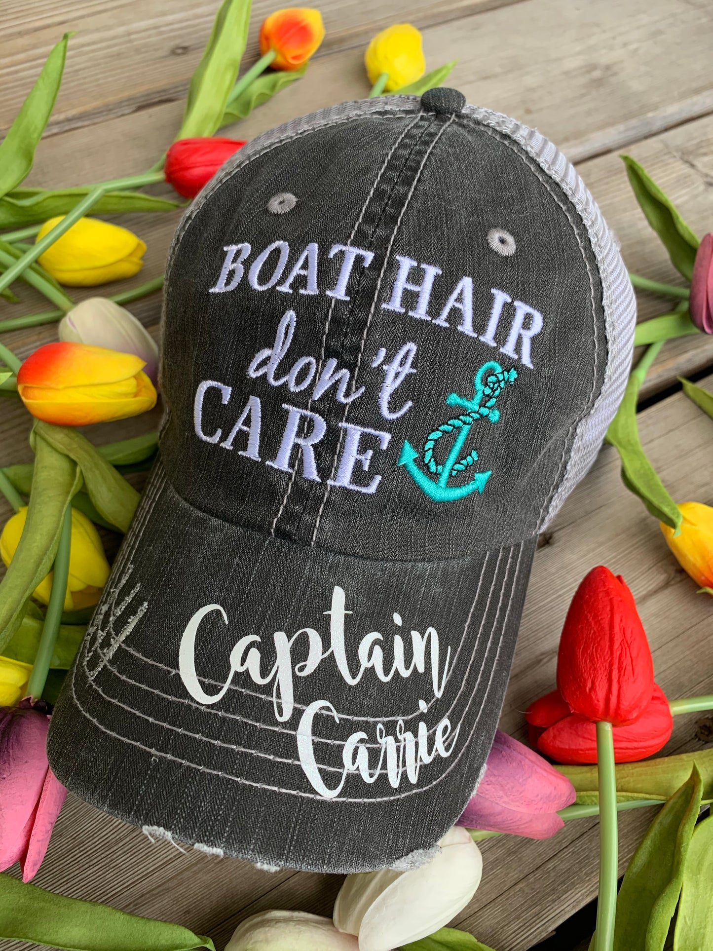 Hats { Lake hair don't care } { Happy Camper } { River hair don't care } { Beach hair don't care } { Tailgate hair don't care } - Stacy's Pink Martini Boutique