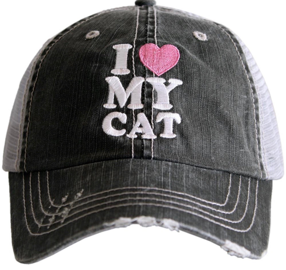 Hats and shirts { Dog mother, Wi.ne lover } { Cat mother, Wi.ne lover } { I love my dog } { I love my cat } { Pawsitive vibes only } Embroidered distressed trucker. - Stacy's Pink Martini Boutique