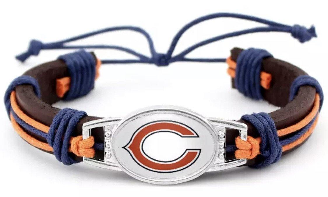 Football Bracelets Kansas City Chiefs San Francisco 49ers. Minnesota Vikings. Green Bay Packers. Pittsburgh Steelers. Chicago Bears. More! - Stacy's Pink Martini Boutique