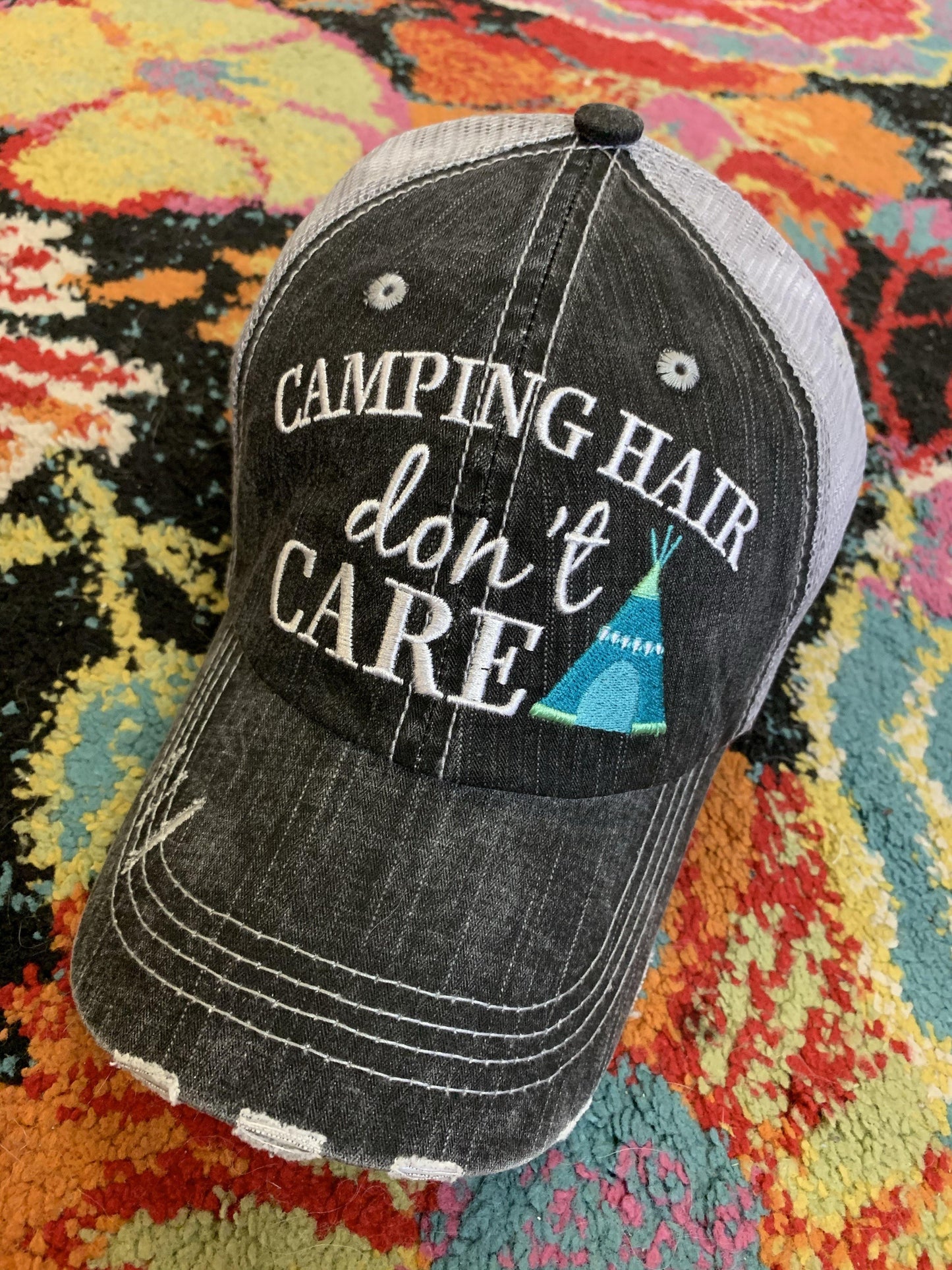 Boating Hats { Boat hair don’t care } Teal or pink anchor. Embroidered • Trucker cap • - Stacy's Pink Martini Boutique