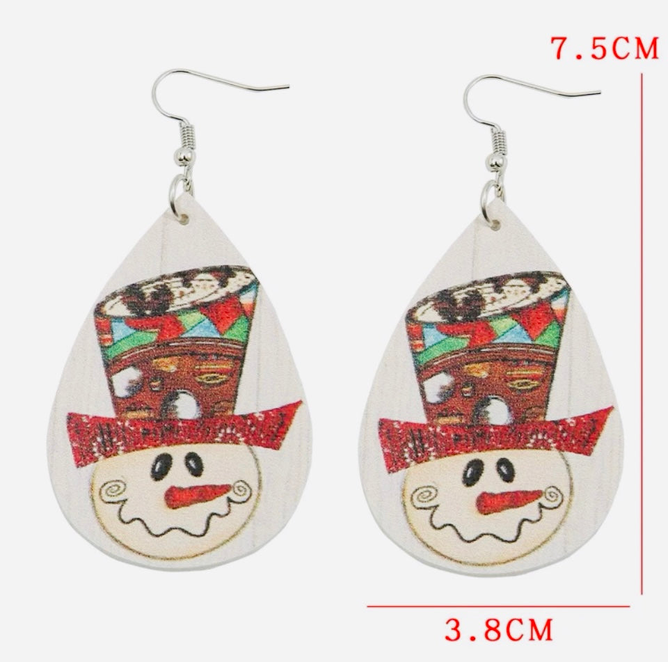 Snowman earrings