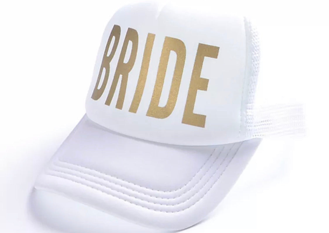 Wedding hats Custom bride & groom caps Bride Tribe Team Bride Squad All colors Personalize - Stacy's Pink Martini Boutique