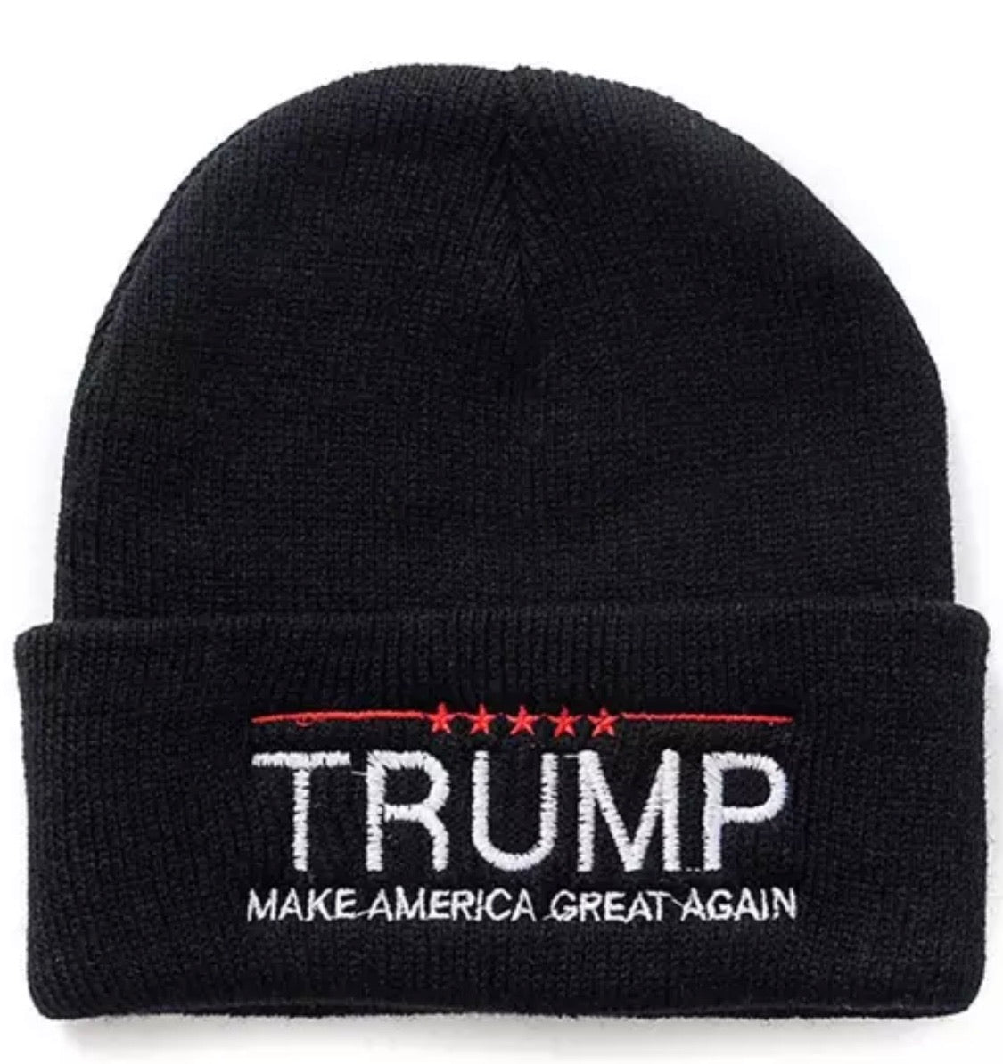 Hats { Trump } Make America Great Again. Embroidered. 4 colors. Black, red, dark gray, light gray. Knit unisex beanie. - Stacy's Pink Martini Boutique