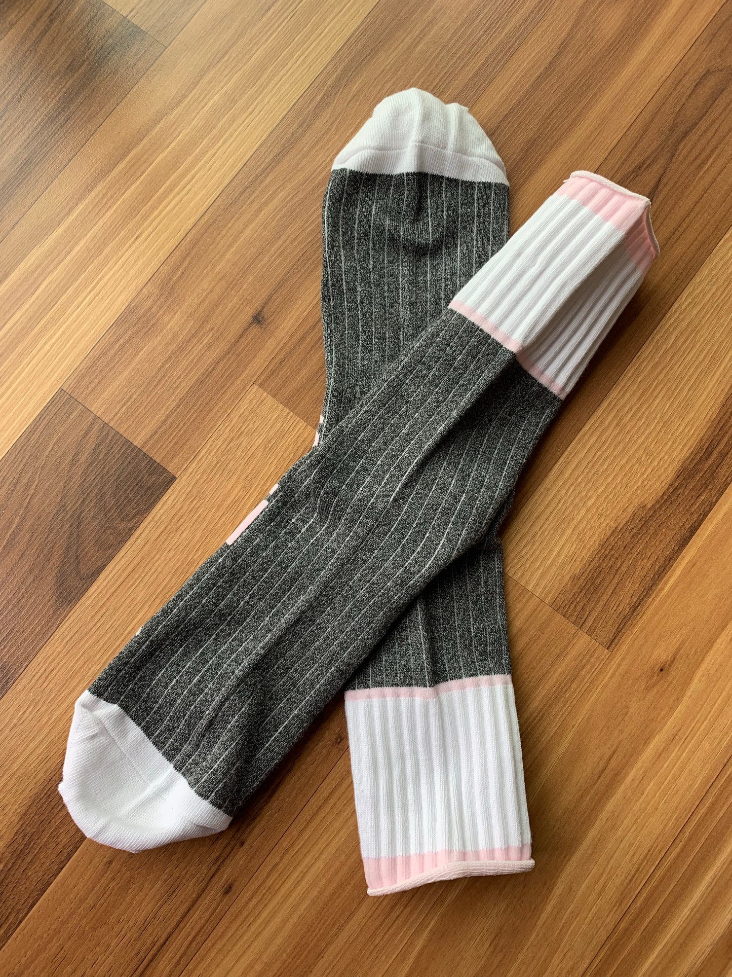 Coffee socks | If you can read this bring me my Starbucks | Socks | Pink, white and gray - Stacy's Pink Martini Boutique