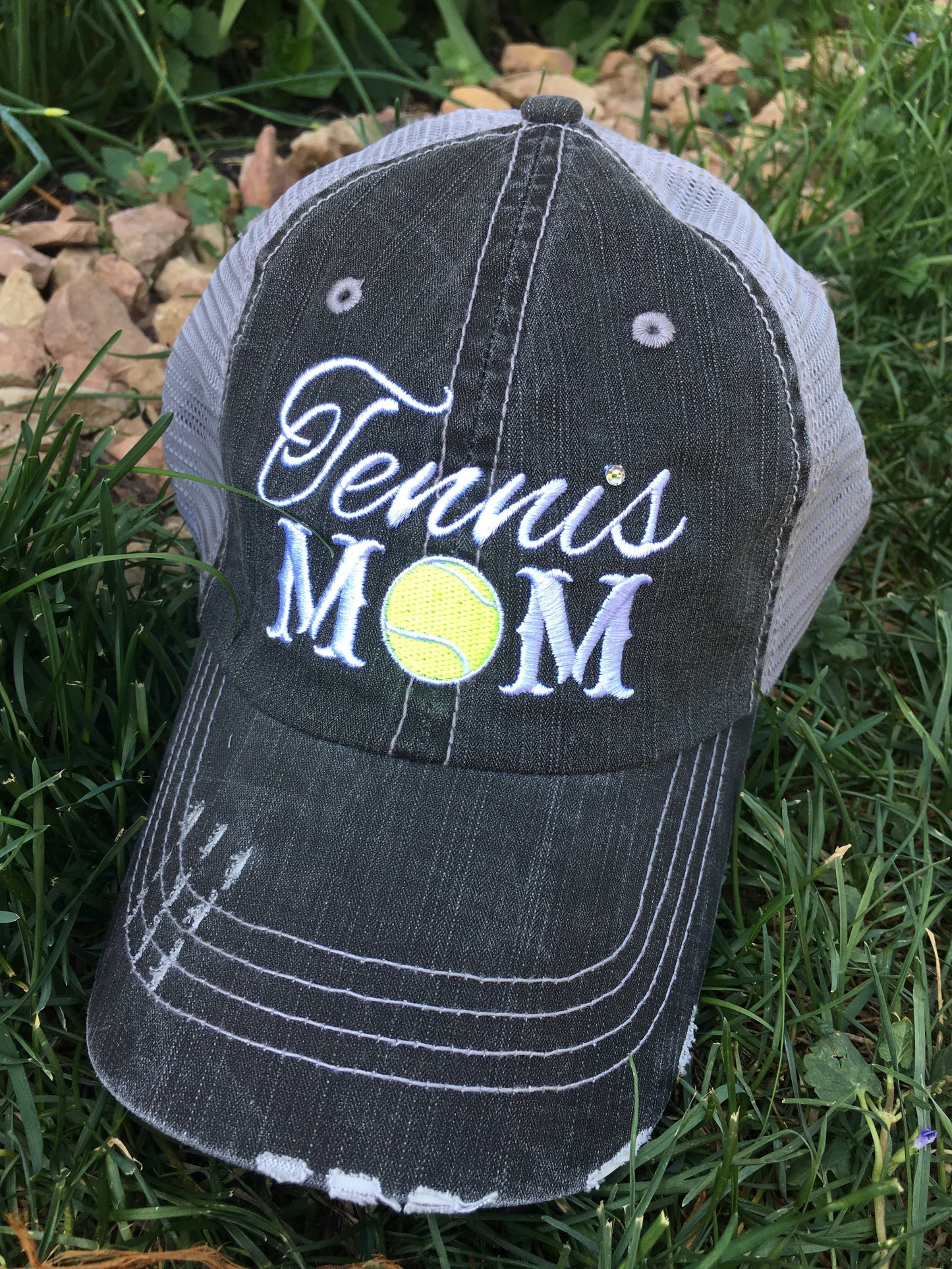 Sports mom hats Embroidered womens trucker caps - Stacy's Pink Martini Boutique