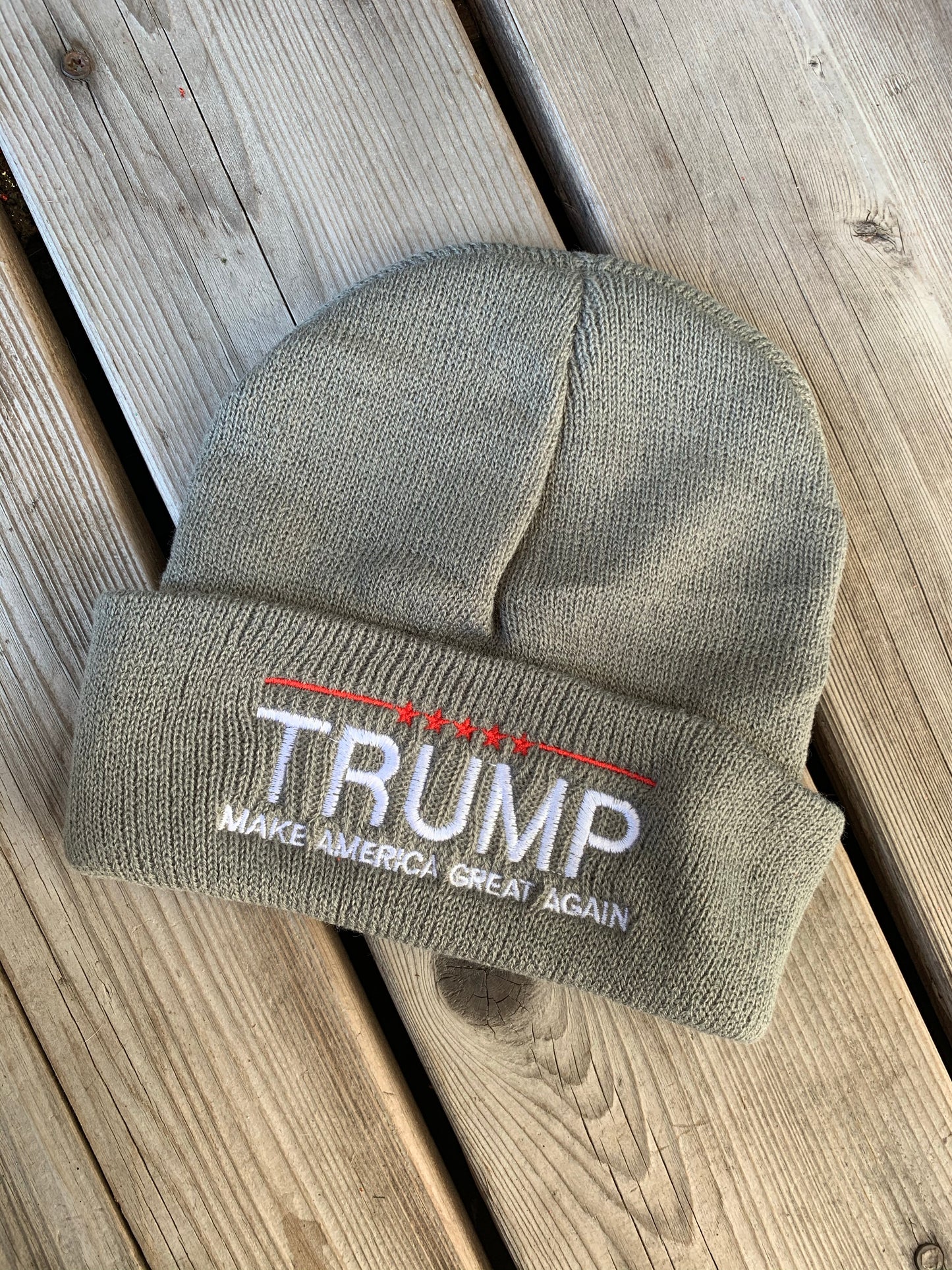 Hat { Hunting hair dont care } Gray with black and red buffalo plaid deer. Embroidered gray distressed trucker cap with adjustable Velcro and hole for pony. - Stacy's Pink Martini Boutique