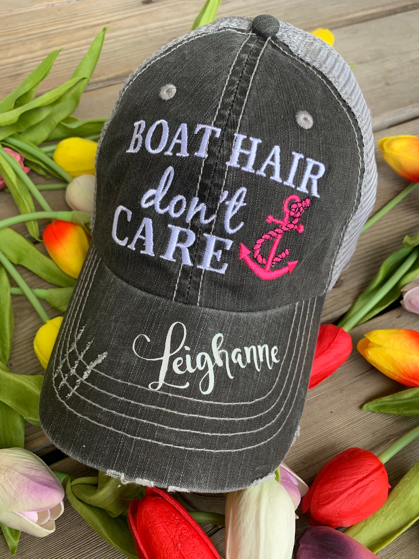 Hats { Lake hair don't care } { Happy Camper } { River hair don't care } { Beach hair don't care } { Tailgate hair don't care } - Stacy's Pink Martini Boutique