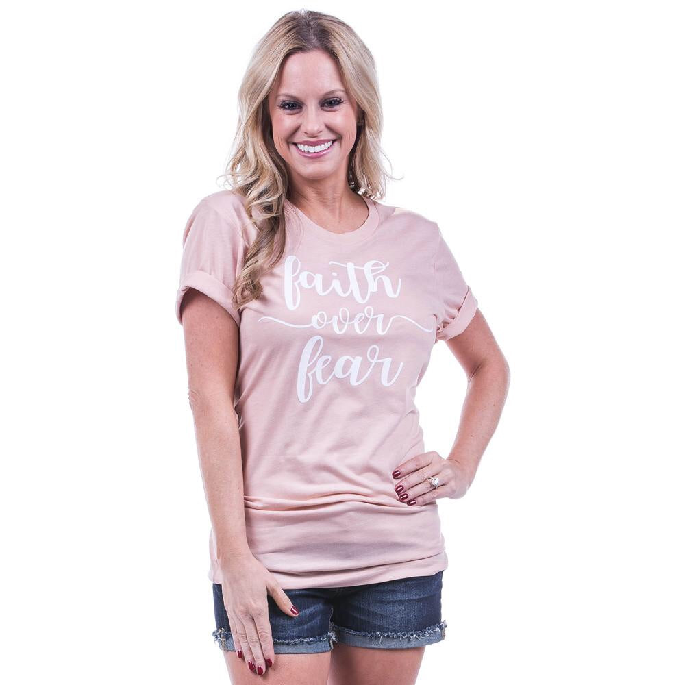 Faith hats and clothing FAITH OVER FEAR Embroidered trucker caps - Stacy's Pink Martini Boutique