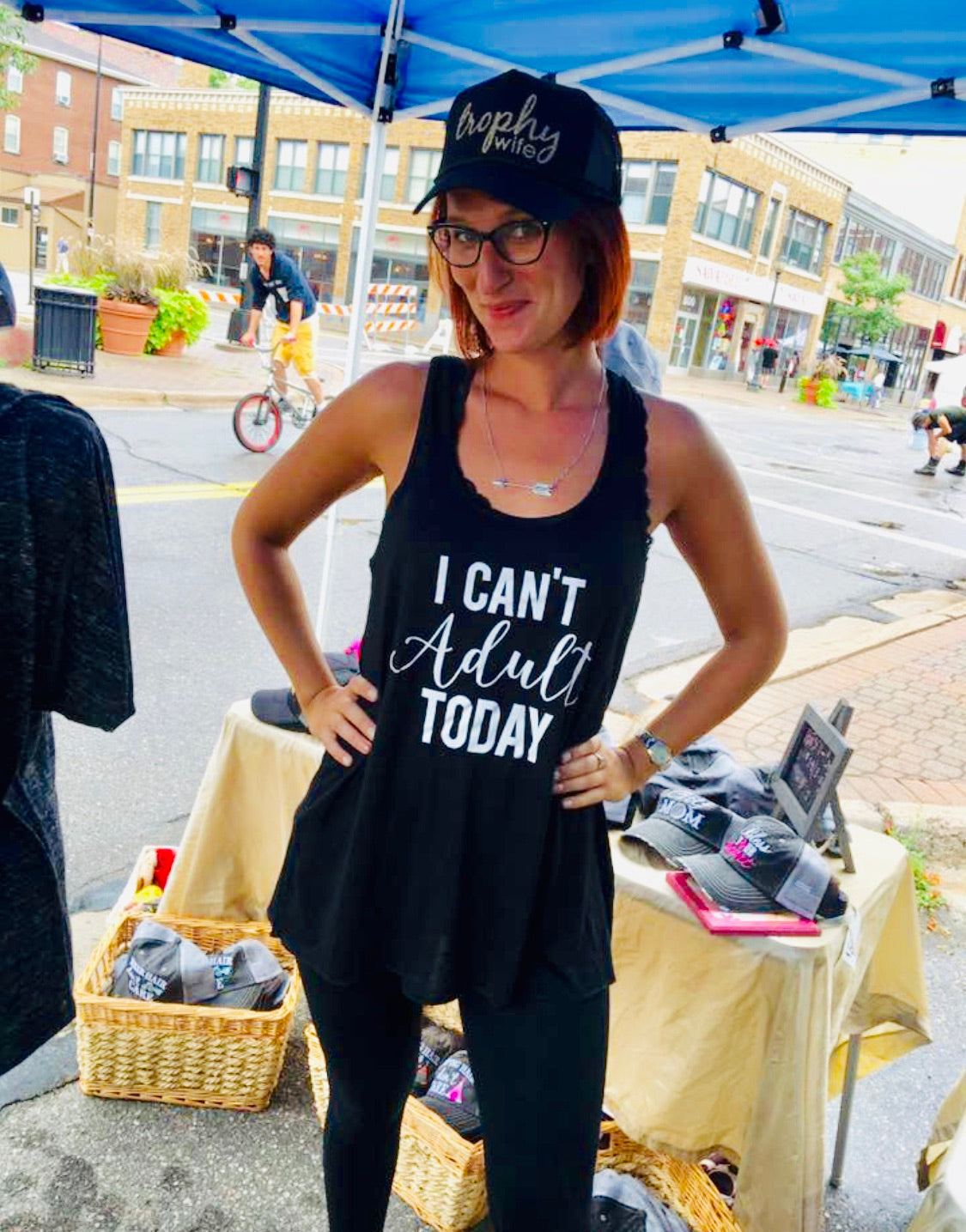 Hats, tank tops, t-shirts I can't adult today Assorted colors and styles - Stacy's Pink Martini Boutique
