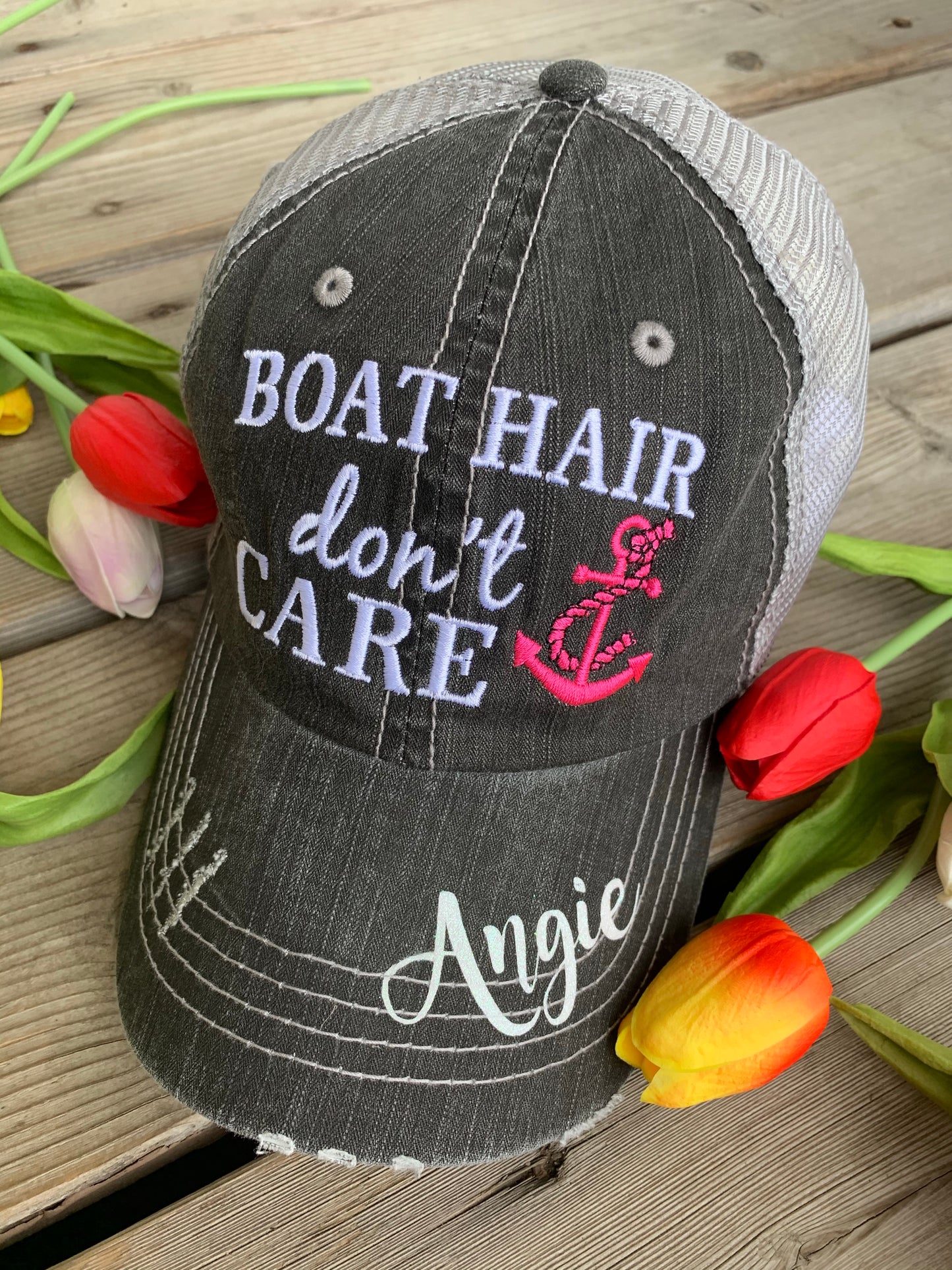 Hats { Lake hair don't care } { Happy Camper } { River hair don't care } { Beach hair don't care } { Tailgate hair don't care } - Stacy's Pink Martini Boutique